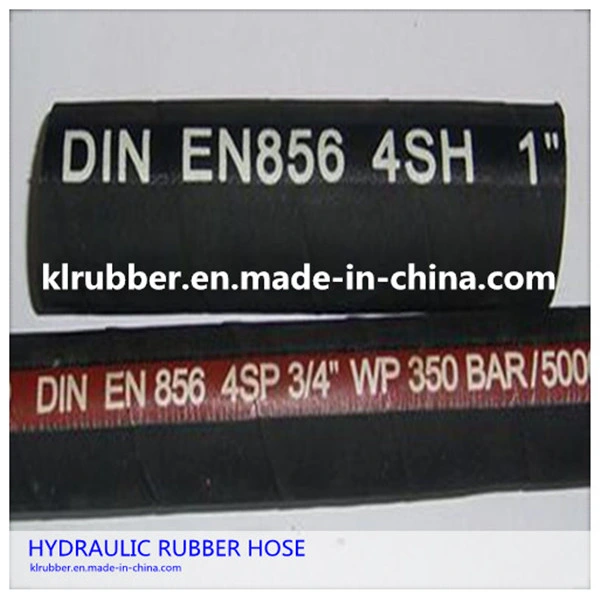 4sh High Pressure Spiral Reinforced Rubber Hydraulic Hose with Fitting