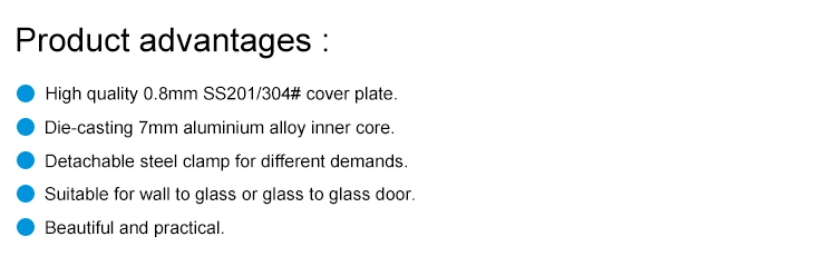 Keyi Metal V-40 Glass Door L Patch Fitting