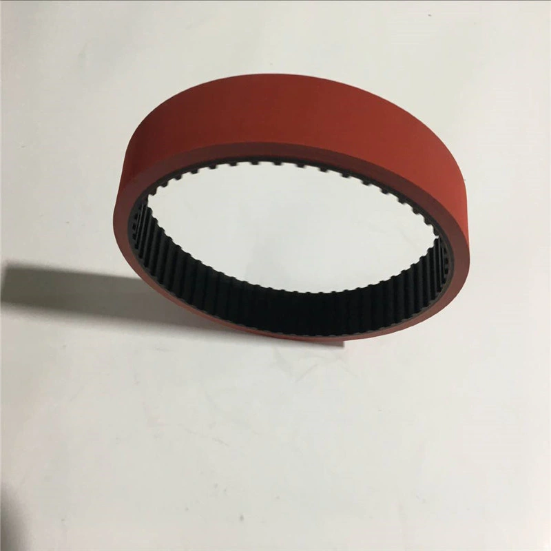 Red Rubber Coated Timing Belt Conveyor Belt Equipment 240L for Packing Machine, Feeders, Sorters and Vffs Packing Machines Coated Timing Belts