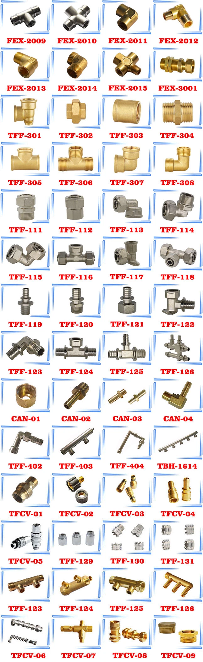 Brass Joint Pipe Fittings Cross Fitting (FEX-2015)