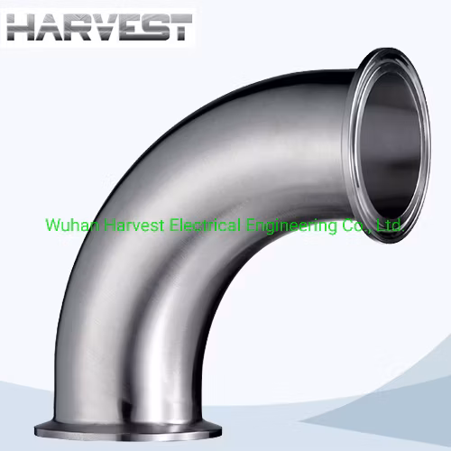 SS304 SS316 Stainless Steel 90 Degree Clamp Elbow with Ferrule Ends Bpe Standard Diary Fittings